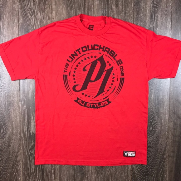 WWE Authentic Wear Men’s AJ Styles “The Untouchable One” Wrestling T-Shirt Sz XL - Picture 2 of 8